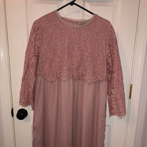 Pastel Pink Lace Dress